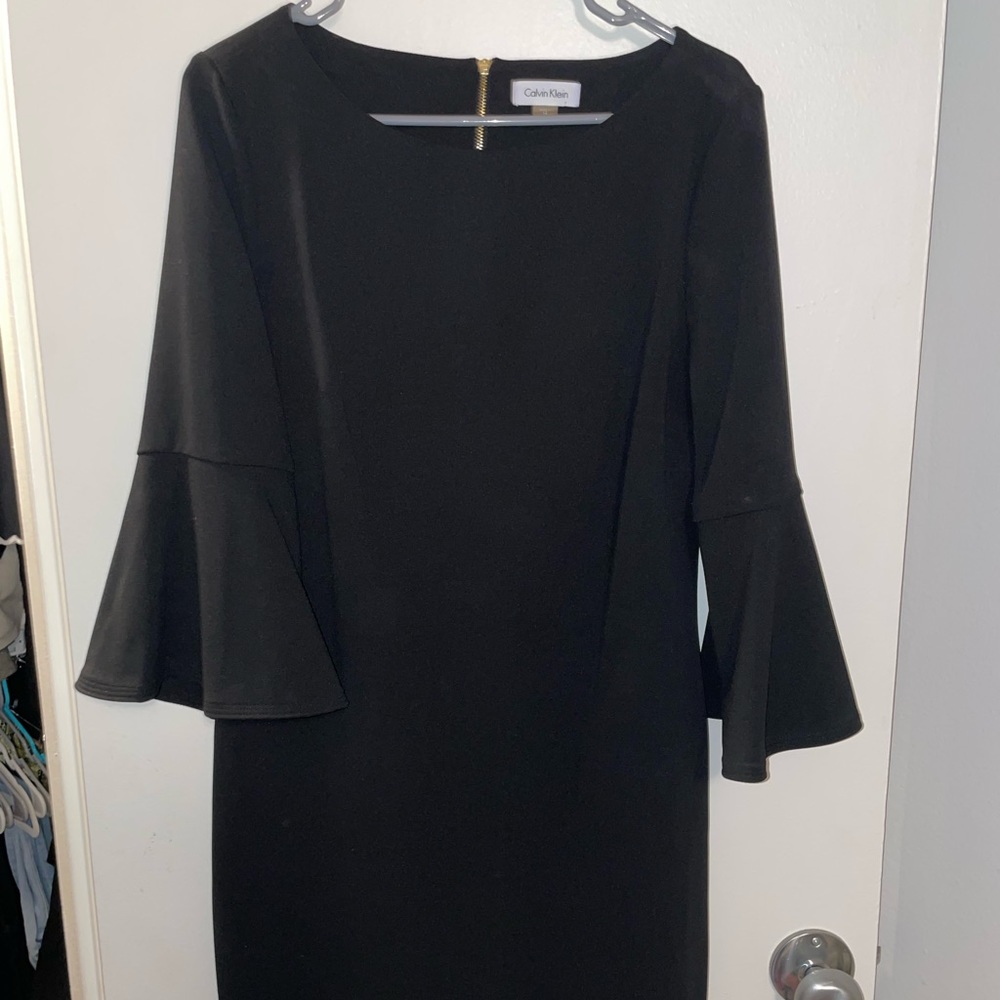 Black Bell Sleeve Calvin Klein dress